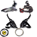 Premium Gear Shifter Shift/Brake Lever Bicycle Brake Disk Cycle Front and Rear Derailleur  6/7 Speed to Make Your Single Speed Cycle into a Multi Speed Bike, Compatible for All Kind of Bicycles. 