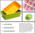 OSUM Silicone Portable Small & Medium Lunch Box Food Storage Container with Lids Best for Child School, Traveling, Fridge & Microwave Storage with two Spoons. 