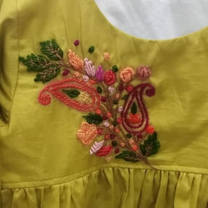 Lawn Embroidery Frock Designs Kids 3PC Embroidered Lawn Dress With