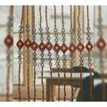 Pack of 10 beautifull string beads curtain - Door curtain - White and brown blinds curtain - Tassel beads curtain - 10 Rows glass beads curtain - Crystal curtain - Moti parda set. 