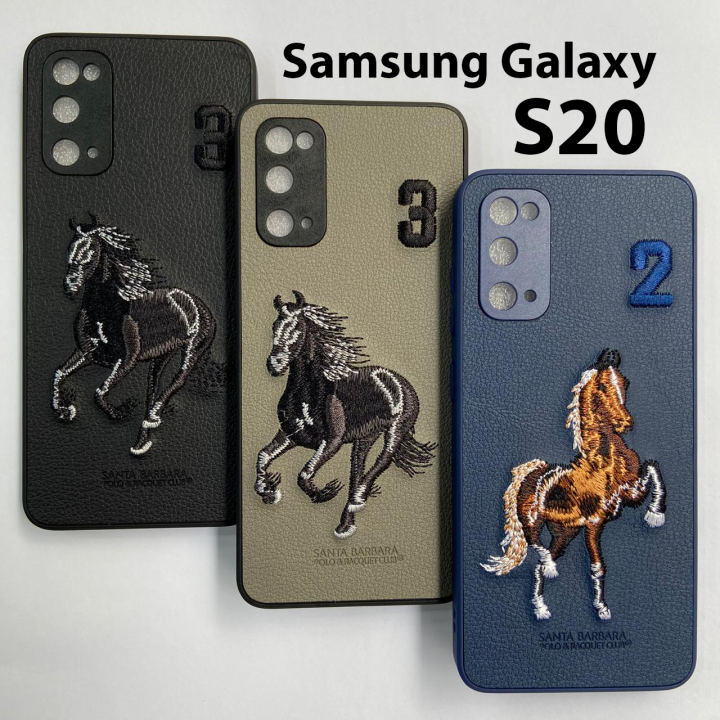 Samsung Galaxy S20 – Polo Embroidered Faux Leather Rexine Back Cover ...