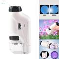 Portable Handheld LED Microscope for Kids Plants Natural Exploration. 