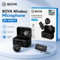 BOYA BY-MW11 Wireless Live Microphone with Charging Case / Dual Clip Mic for Vlogging, Interview, Online Teaching & Live Streaming / Plug & Play Portable Audio Mic. 