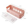 1Pcs Kitchen Wall Mounted Plastic Bathroom Box Bath Rack Shower Holder Storage Shelf. 