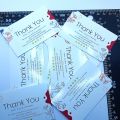 10pcs, Thank you cards for small business, assorted color & design.. 