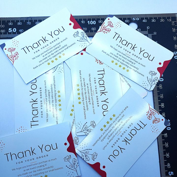 10pcs, Thank you cards for small business, assorted color & design.