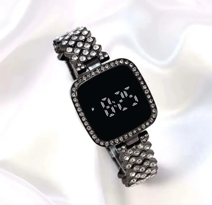 Diamond%20Touch%20Screen%20LED%20Watch%20For%20Ladies%20%7C%20Stainless%20Steel%20Chain%20in%20Round%20Dial%20For%20Girls%20%7C%20Digital%20Wristwatch%20For%20Women%20in%20Square%20Dial%20Shape%20-%20Image%206