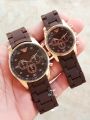 Pair Watches For Couples | Pack of 2 Couple Rubber Chain Watch | Couple Watches | high quality | black Color. 