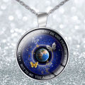 Unisex Necklace My Mind Still Talks To You Time Glass Pendant Jewelry Chain Gift. 