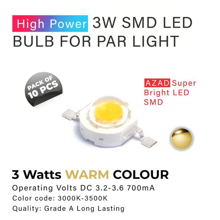 3 Watts High Power SMD LED Lights Warm