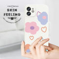 ZeroQiQi for Realme C17 Case Lovely Printing Petal Love Phone Cover Soft Anti Drop Full Cover Camera Protection Case. 