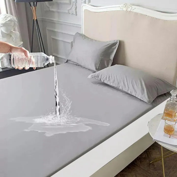 Oil/Waterproof%20Mattress%20Fitted%20Cover%20For%20Double%20Bed%20King%20Size%20(72x78%20inches)%20(6x6.5%20feet)%20Fitted%20Mattress%20Protector%20-%20Image%202