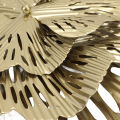 Metal Wall Decor Modern Stylish Triangular Ginkgo Flower Iron 3D Wall Sculpture for Living Room Bedroom Hall. 