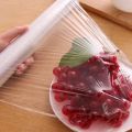 Techmanistan 1 Roll Kitchen Transparent Plastic Wrap PE Cling Film Food Storage Plastic Film Roll - 100cm x 30cm, Disposable Fruit Vegetable Plastic Film Fresh Food Storage C-ling Film. 