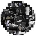 50Pcs Cool Black and White Stickers Aesthetic Cute Geometric Animals Decals for Laptop Luggage Car Styling Art Supply Sticker. 