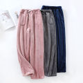 Extra-Thick Flannel Women's Warm Straight-Leg Pajama Pants. 