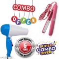 Pack of 2 - Nova Combo Hair Dryer Plus 2 In 1 Hair Straightener, dryer and hair straightner and curler, Pack OF 2 NCH Hair Dryer & 2 In 1 Hair Straightener & Curler. 