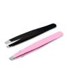 Eyebrow Tweezers - 2 pcs - Pink & Black. 