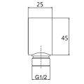 Wall Supply Elbow,Brass Round Wall Mount Shower Hose Connector Accessories G1/2Inch Water Outlet for Shower-Black. 