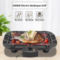 Techmanistan Portable Electric Barbeque Grill 2000W Tandoori Maker Bar B Que Indoor and Outdoor Bar B Q Grill, Non Stick with 5 Temperature Adjustments, Portable Electric Grill With Non-Slip Feet. 