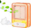 Portable Desktop Air Conditioner, USB Mini Air Cooler Fan, Water Cooling Fan, 500 ml Water Tank USB Personal Cooler, Quiet Mini Desktop Cooling Fan for Indoor Outdoor, Personal Humidifying Air Fan, Air Cooler Desk Fan for Office Kitchen Home. 