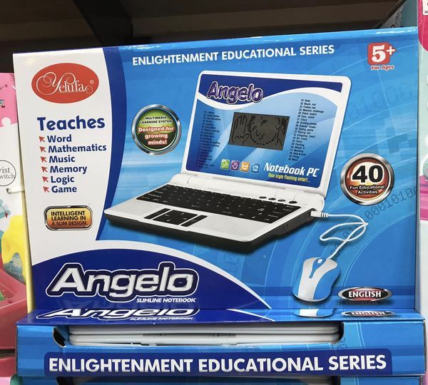 Kids computer laptop Educational Angelo Computer Laptop Toy for Kids With Mouse |Toys for 2 - 5 Years Old Boys Girls| Learning Activity Alphabet, Letter, Words, Games..