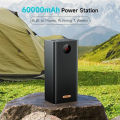 100% Original ROMOSS 60000mAh PEA60 Power Bank, 22.5W Max Quick Charge Portable Phone Battery Charger with 4 Outputs and 3 Inputs External Battery Pack for Travel and Home Use. 