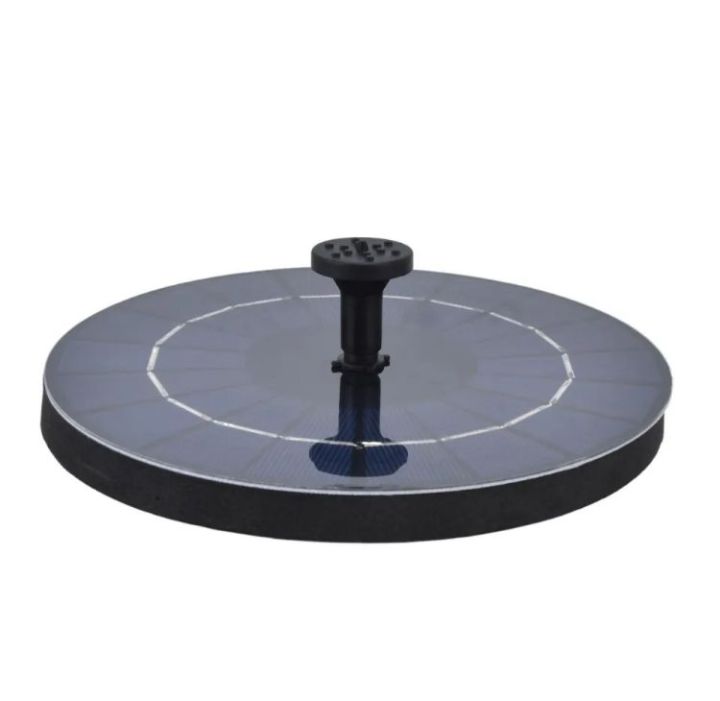 Solar Fountain Black Solar Fountain Water Fountain Solar Water Fountain with 6 Nozzles and Fixer, 6.3inch Solar Fountain Pump for Bird Bath