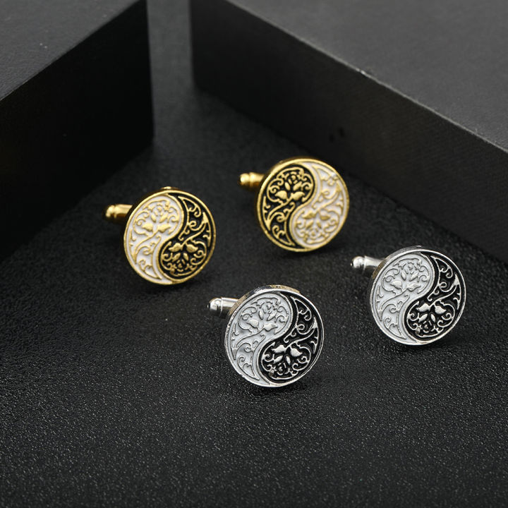 New hirt Cufflink For Men Chinee tyle Tai Chi Kung Fu Goip Roe Cuff link Button uit Wedding Cutom Clothing Acceorie