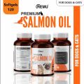 Remu - Premium Salmon OIl  - Soft Gel Capsule - For Cat and Dogs - 120 Capsule. 