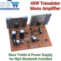 Audio Mono Transistor Amplifier Circuit kit 45 Watts Board. 