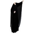 Abaya Black Chiffon Double Layer Abaya. 