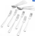 Dinner Forks Set of 12 - Heavy-duty Stainless Steel, Restaurant & Hotel Quality, 8 inches. 