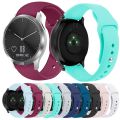 For Garmin Vivoactive 3 / Vivomove HR Solid Color Reverse Buckle Silicone Watch Band, Size: Large Size(Black). 