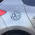 Auto Punisher Star Skull Head Pentagram(Black) Car Sticker,Car Accessories, Stickers for Car. 