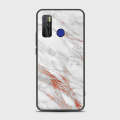 Tecno_ Spark 5 Pro Cover- White Marble Series - HQ Ultra Shine Premium Infinity Glass Soft Silicon Borders Case. 