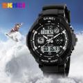 SKMEI Sports Fashion Outdoor Military Digital Dual Display Alarm LED Waterproof Watches for Men 0931. 