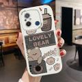 BILI for Redmi 12C 11A Cover Music Bear Lens Protection Soft PU Leather Phone Case. 