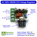 2000W High Power 220V AC Dimmer for Precise Light and Motor Speed Control 220V AC Dimmer 2000W SCR Dimmer. 