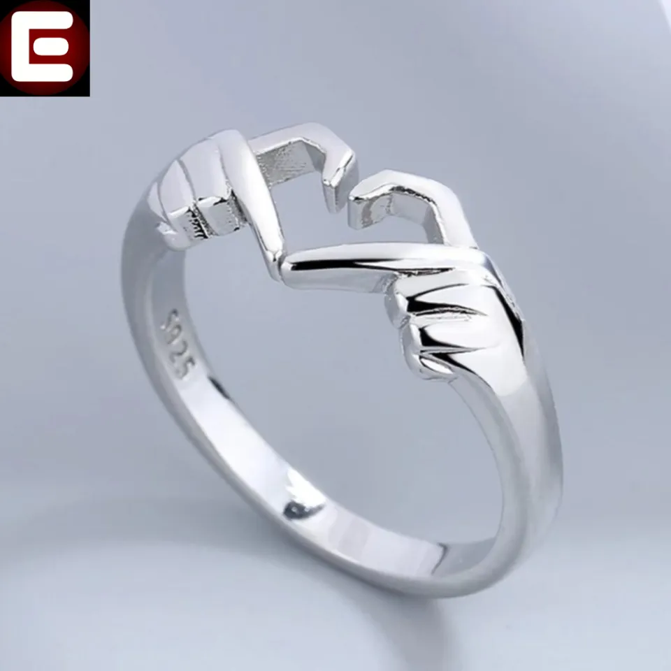 Love silver ring design deals