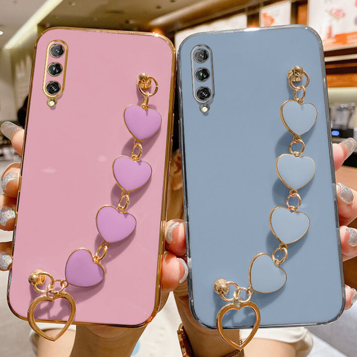 COROGI%20for%20Samsung%20Galaxy%20A70%20Back%20Cover%20with%20Love%20Heart%20Bracelet%20Luxury%206D%20Plating%20Frame%20Shiny%20Chain%20Cases%20Soft%20Silicone%20Square%20Protective%20Mobile%20Phone%20Case%20for%20Girls%20Boy%20-%20Image%202