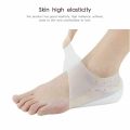 【FOOT SOFA】1 Pair/2pcs Women Men 2-5.5cm Invisible Height Increase Socks Concealed Footbed Enhancer Heel Silicone Pads Insoles Foot Massage Shoes Accessories. 
