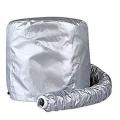 Bonnet Hooded Dryer Attachment for Deep Conditioning, Soft Bonnet Hood Hairdryer Attachment Cap with Headband for for Hair Styling & Hair Drying (Grey), Portable Hair Drying Salon Cap Bonnet Hood Hat Blow Dryer Attachment. 