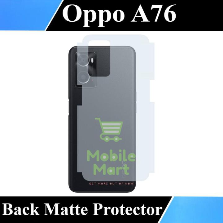 Oppo A76 Back Protector Carbon Fiber Matte Soft Skin Sheet For Oppo A76