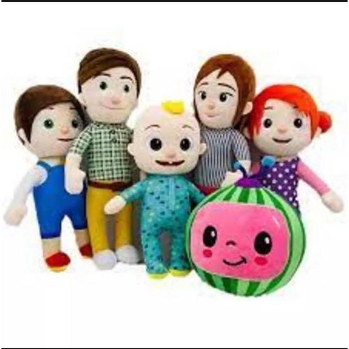 World Top Kids Brand Cocomelon Stuffed Doll Toys Cartoon Characters Family Doll Toy Lovely Stuffed Cushion Pillow Doll Soft Toy For Kids Children Boy Girl Birthday Gifts Cocomelon Plush Toy Cartoon Tv Series--6 pieces family set
