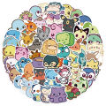 50pcs Kawaii Pokemon Cartoon Stationery Stickers for Luggage Handbook Scrapbooking DIY Decoration Waterproof Removable Sticker. 