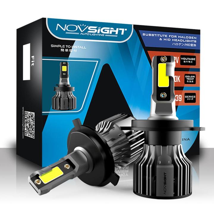 NOVSIGHT Mini Car H4 LED Lights LED Headlight Bulbs With Reaching 10000LM And 360° Degree Illumination