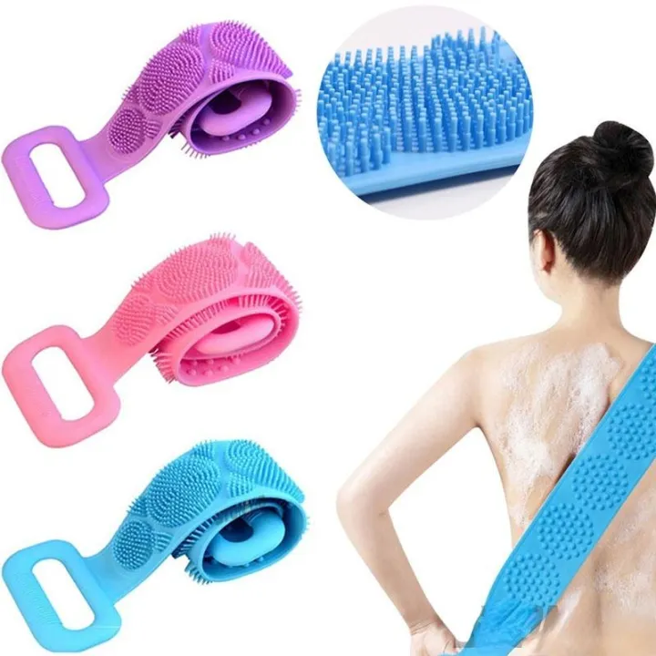 Bath%20Shower%20Silicone%20Body%20Brush%20Belt%20%7C%20Soft%20Exfoliating%20Back%20Scrubber%20%7C%20Deep%20Cleaning%20Body%20Brush%20(Random%20Color)%20-%20Image%202