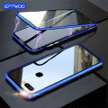 【 Miga Plaza 】 360 Degree Full Magnetic Phone Case for OPPO A5S, A7 Front Back Glass Cover Magnet Double Glass Casing WCW-01. 