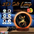 Gift Mall -  Sufi Whirling Dance 3D Acrylic Sheet Printed 7 Color Changing USB Himalayan Salt Lamp for Home Decoration, Night Light, Pink Salt Lamp, Asthma and Allergy Patients to Clean Room Atmosphere - SLP. 
